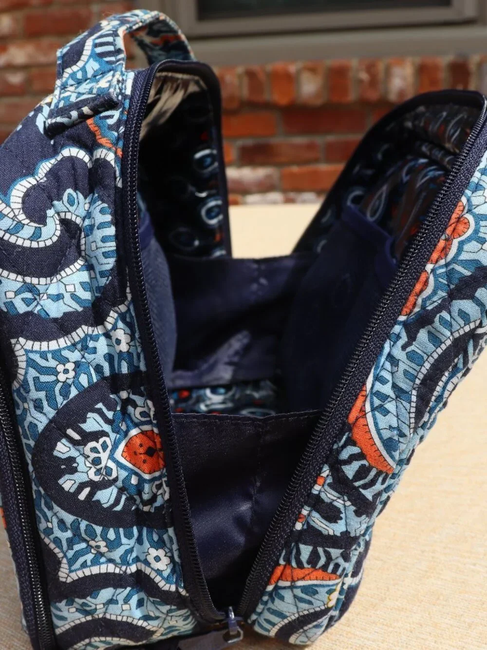 Vera Bradley Ultimate Travel Case Marrakech (Blue and Orange) Retired Pattern